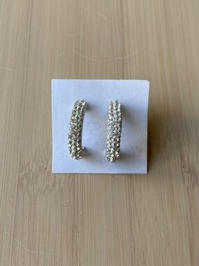 Sterling Sliver Half Hoop Earrings